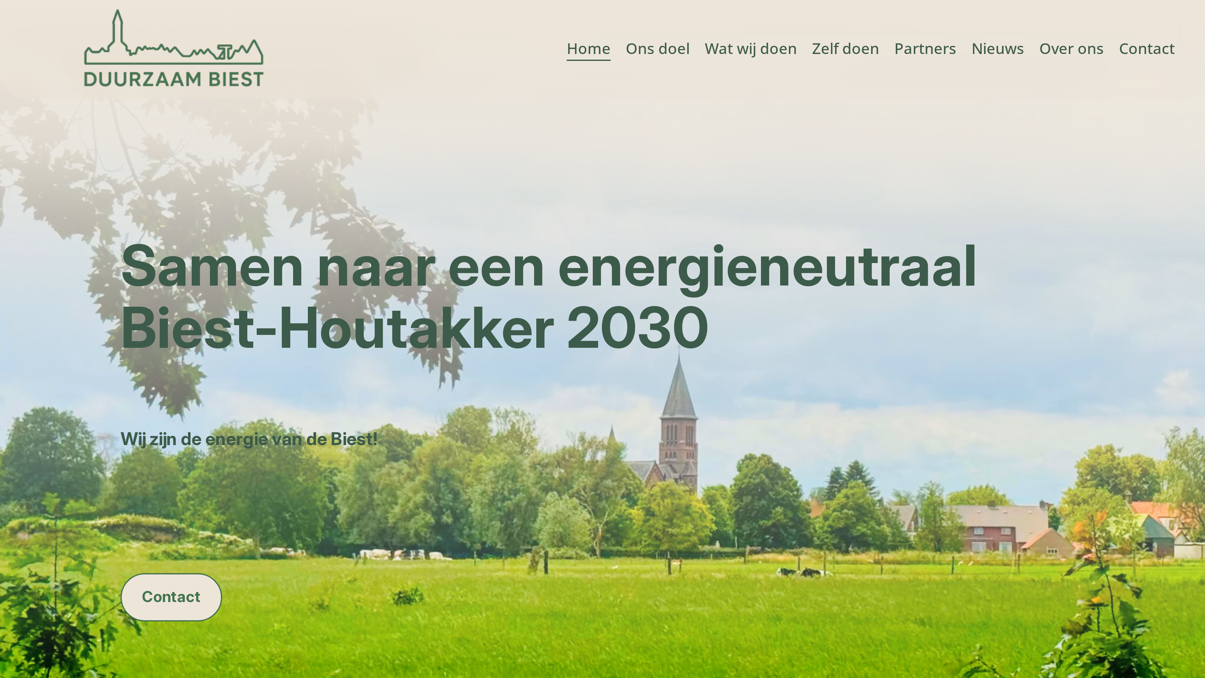 Website van Duurzaambiest op desktop
